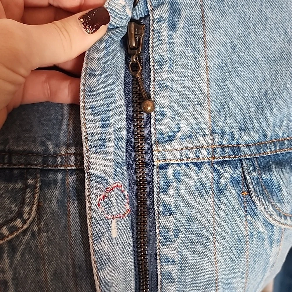 Newport News Vintage Floral Jean Denim Jacket